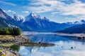 Medicine Lake, Jasper National Park, Alberta, Canada Royalty Free Stock Photo