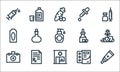 Medicine line icons. linear set. quality vector line set such as ointment, pharmacy, first aid kit, medicine, medical prescription