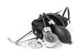 Medicine object. blood pressure with stethoscope Royalty Free Stock Photo