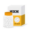 Medicine package vector illustration