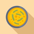 Medicine petri dish icon flat vector. Health cell Royalty Free Stock Photo
