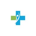 Medicine Pharmacy Health Logo Medical Herbal Plus Icon Health Care Symbol Vector Design. Royalty Free Stock Photo