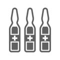 Medicine, phial, vial gray icon