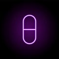 medicine pill icon. Elements of web in neon style icons. Simple icon for websites, web design, mobile app, info graphics Royalty Free Stock Photo