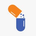 Medicine Pill Tablet Icon Concept for Healthcare Logo Sign Vector Template Royalty Free Stock Photo