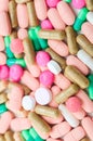 Medicine pills background, texture. Health pharmacy concept Royalty Free Stock Photo