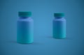 Medicine or pills modern plastic bottles 3d Render Royalty Free Stock Photo