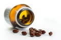 Medicine pills spill out of bottle Royalty Free Stock Photo