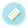 Medicine Pills vector, capsules Icons of medication. Royalty Free Stock Photo