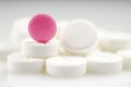 Medicine pink pill Royalty Free Stock Photo