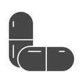 Medicine prescription capsule medication silhouette icon style