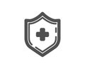 Medicine shield icon. Medical protection sign. Vector