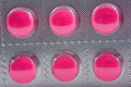 Medicine strip with pink pills Royalty Free Stock Photo