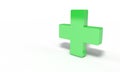 Medicine symbol on white, 3d render Royalty Free Stock Photo