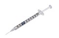 Medicine syringe needle isolate on white background