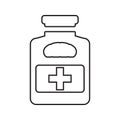 Medicine, syrup icon. Outline vector