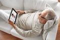 Senior patient having video chat with doctor Royalty Free Stock Photo