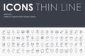 Medicine Thin Line Icons Royalty Free Stock Photo