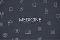 Medicine Thin Line Icons