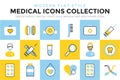 Medicine vector icons set. Doctors tools for Royalty Free Stock Photo