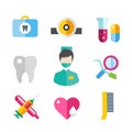 Medicine vector icons set. Doctors tools for Royalty Free Stock Photo