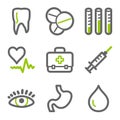 Medicine web icons Royalty Free Stock Photo