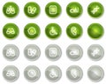 Medicine web icons set 2, green circle buttons Royalty Free Stock Photo