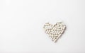 Medicine on a white background form of heart pills