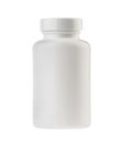 Medicine white pill bottle isolated without shadow clipping path - photography