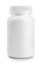 Medicine white pill bottle isolated on white background Royalty Free Stock Photo
