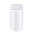 Medicine white pill bottle isolated on white background. Photorealistic vector