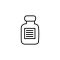 Medicines. Doodle icon. Drawing by hand. Coloring book. Vector illustration. Royalty Free Stock Photo