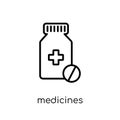 Medicines icon. Trendy modern flat linear vector Medicines icon