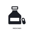 medicines isolated icon. simple element illustration from science concept icons. medicines editable logo sign symbol design on