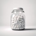 medicines in a jar, whyte background