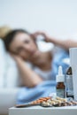 Medicines on the nightstand Royalty Free Stock Photo