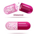 Medicines with Probiotic Bacteria Realistic Vector