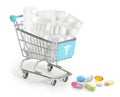 Medicines in a shopping cart