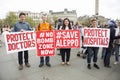 Medics Under Fire. Rally in Trafalgar Square. Royalty Free Stock Photo