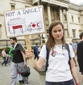 Medics Under Fire. Rally in Trafalgar Square.