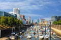 Medienhafen at river Rhine in Dusseldorf, Germany