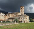 Medieval abbey of san Costanzo in Villar San Costanzo Royalty Free Stock Photo