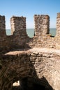 Medieval Akkerman fortress near Odessa in Ukraine, defensive castle tower Royalty Free Stock Photo