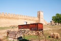 Medieval Akkerman fortress near Odessa in Ukraine, defensive wall Royalty Free Stock Photo