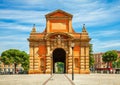 Medieval ancient gates entrance in town of