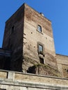 Medieval Annibaldi square tower to Rome in Italy.