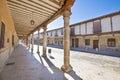 Medieval arcaded street in Ampudia old village