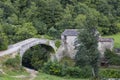 Medieval arch bridge in Giumella, National park Foreste Casentinesi, Campigna, Italy Royalty Free Stock Photo