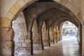Medieval arch in historic center of Tarragona,Spain.