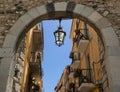 Medieval arch in Taormina. Sicily Royalty Free Stock Photo